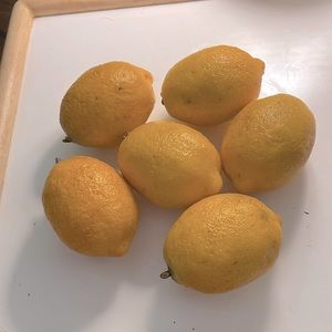 6 large faux lemons for your lemon decor.